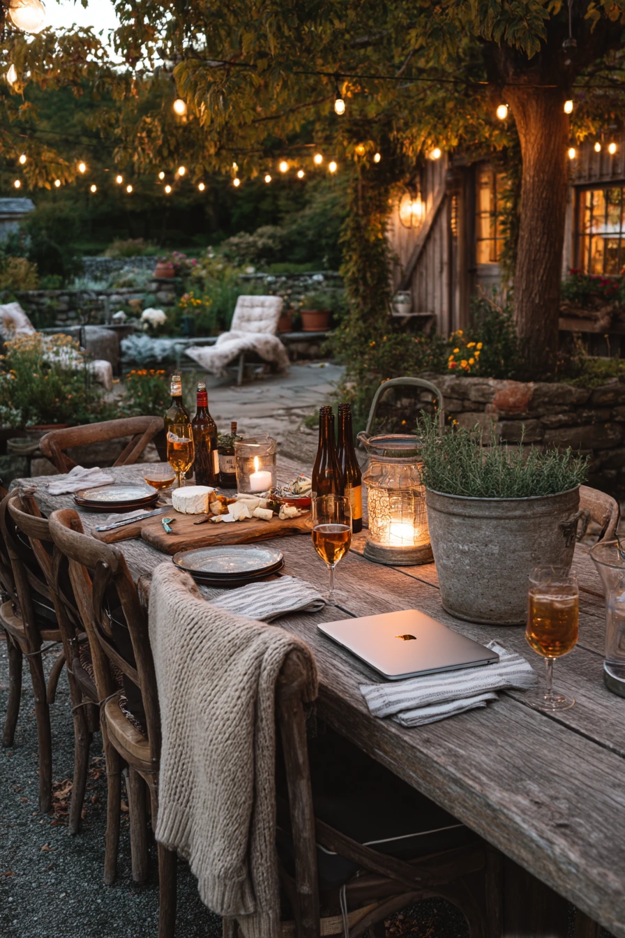 Farmhouse Patio for Entertaining Friends After Work