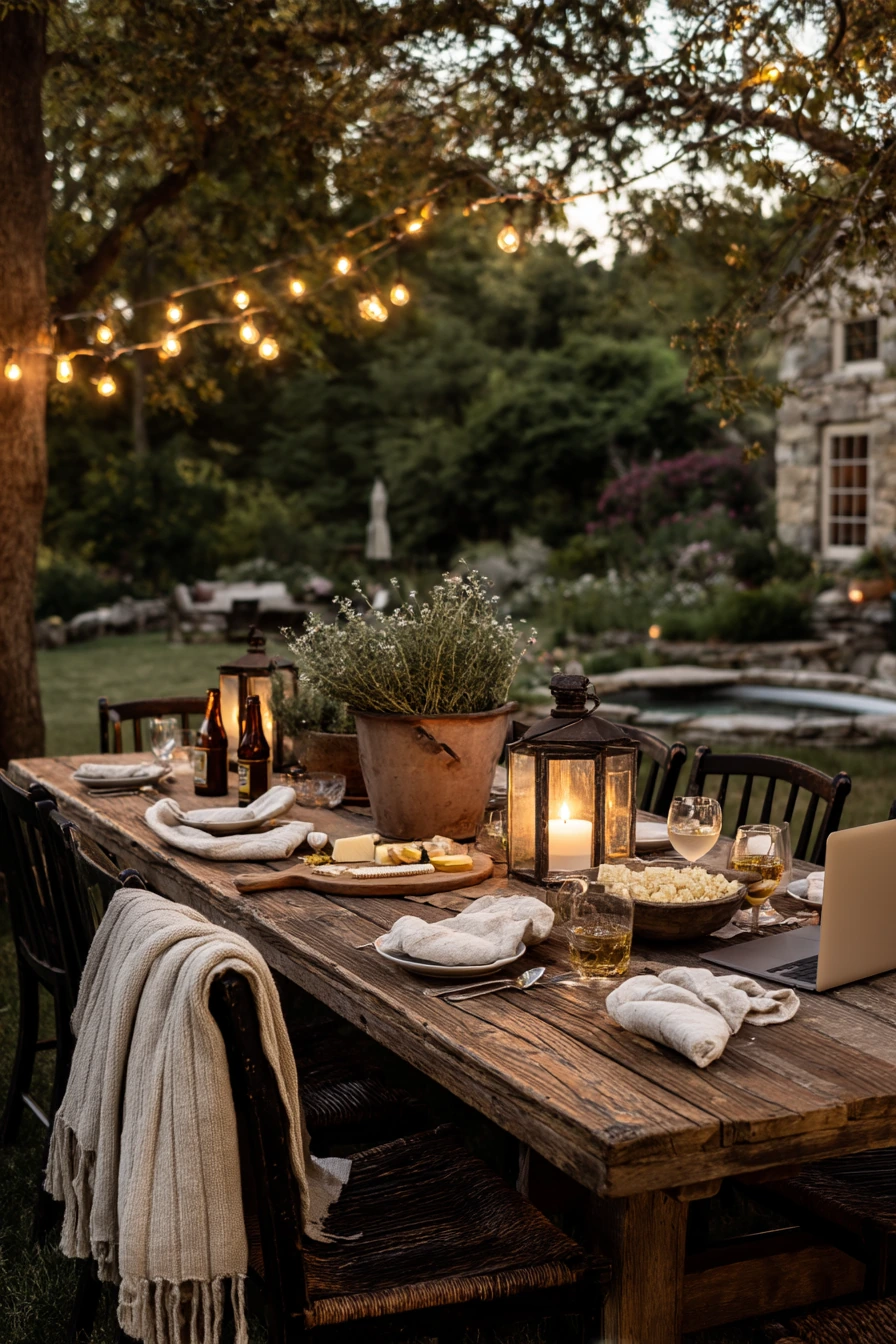 Farmhouse Patio for Entertaining Friends After Work