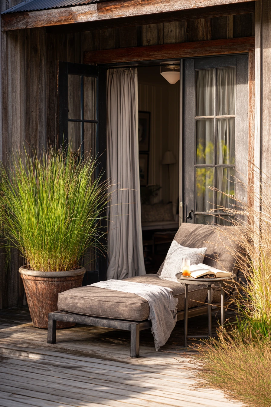 Rustic Farmhouse Patio with Quiet Solo Reset Moment