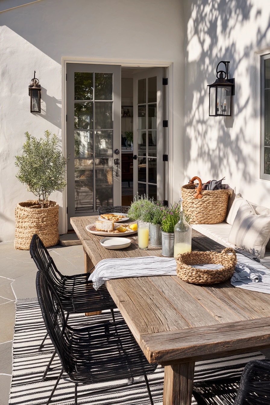 Family-Sized Farmhouse Patio for Everyday Hanging Out