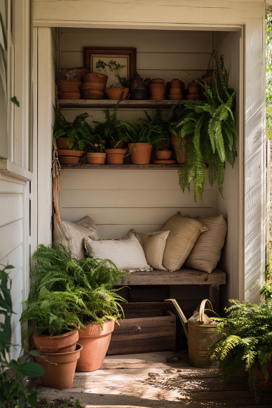 Plant-Lover’s Porch with Green, Layered Texture