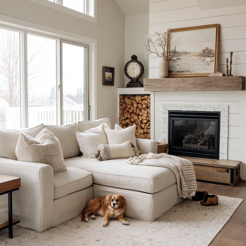 Modern Farmhouse Faux Hearth
