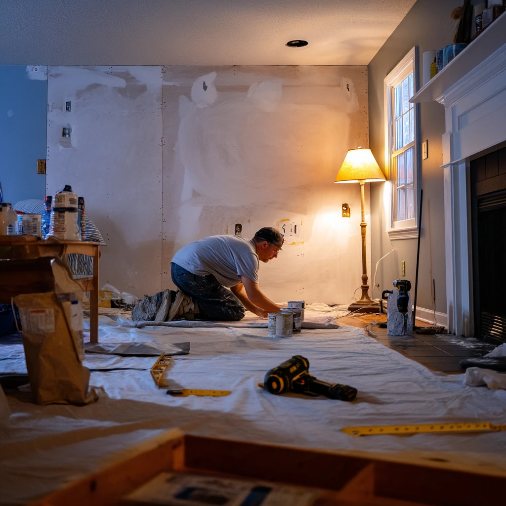 Budget DIY Fireplace Makeover