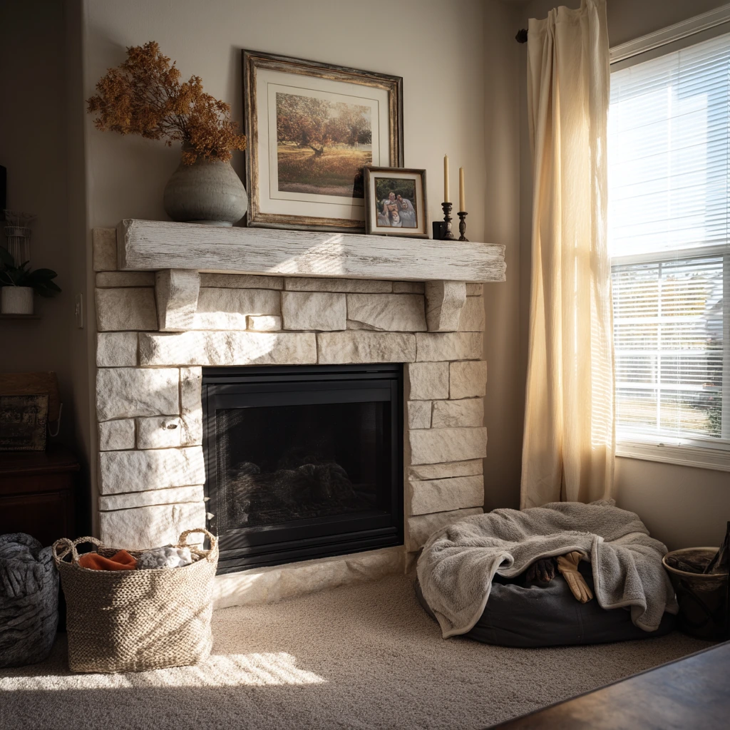 Modern Farmhouse Mantel Styling