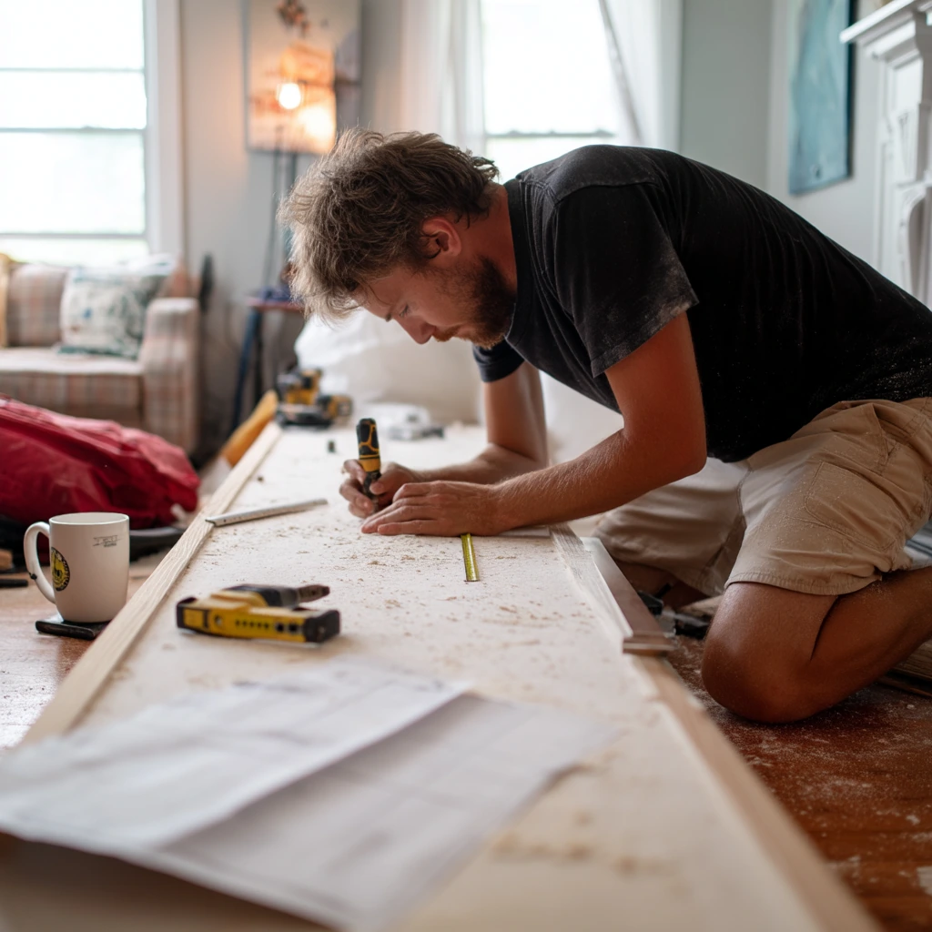 DIY Bench Build Moment