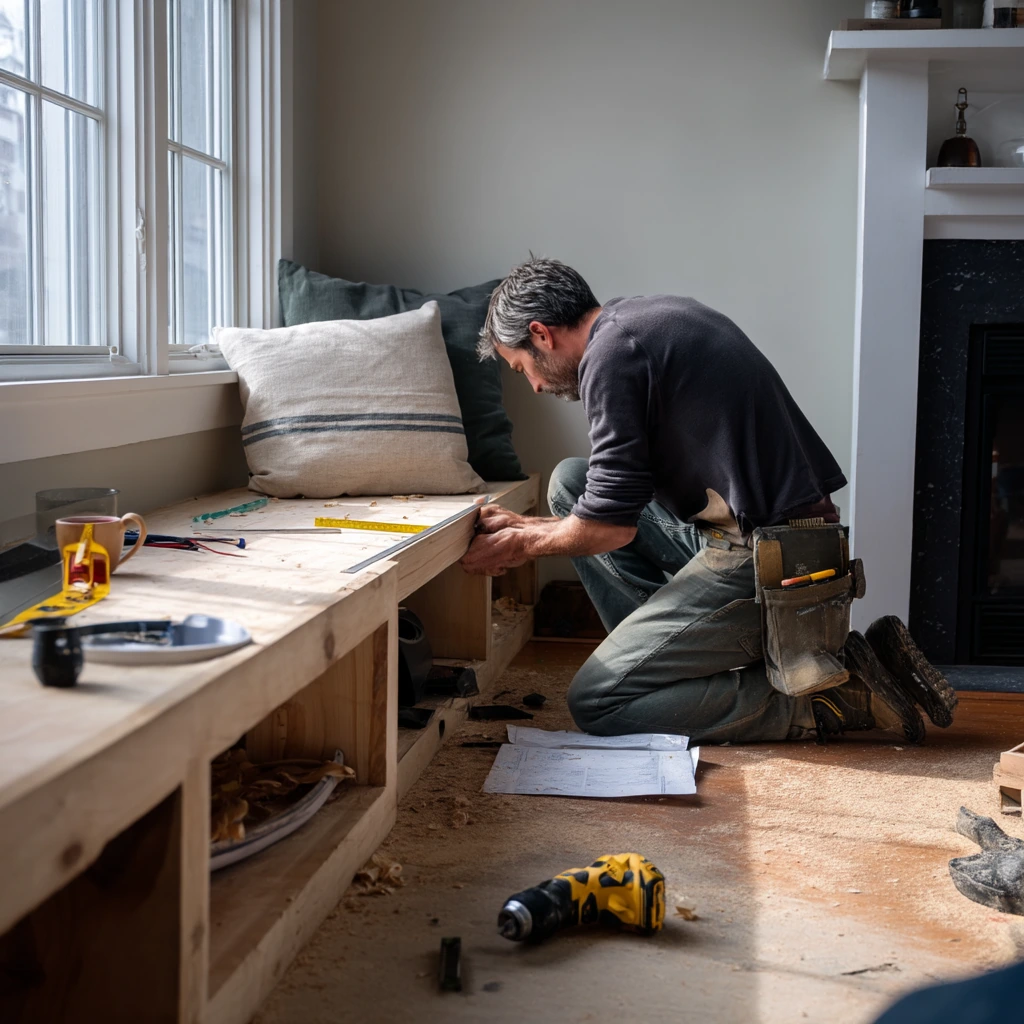 DIY Bench Build Moment