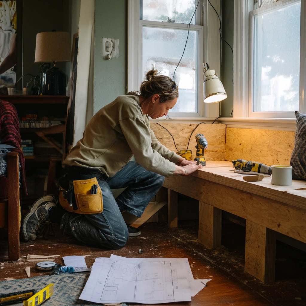 DIY Bench Build Moment