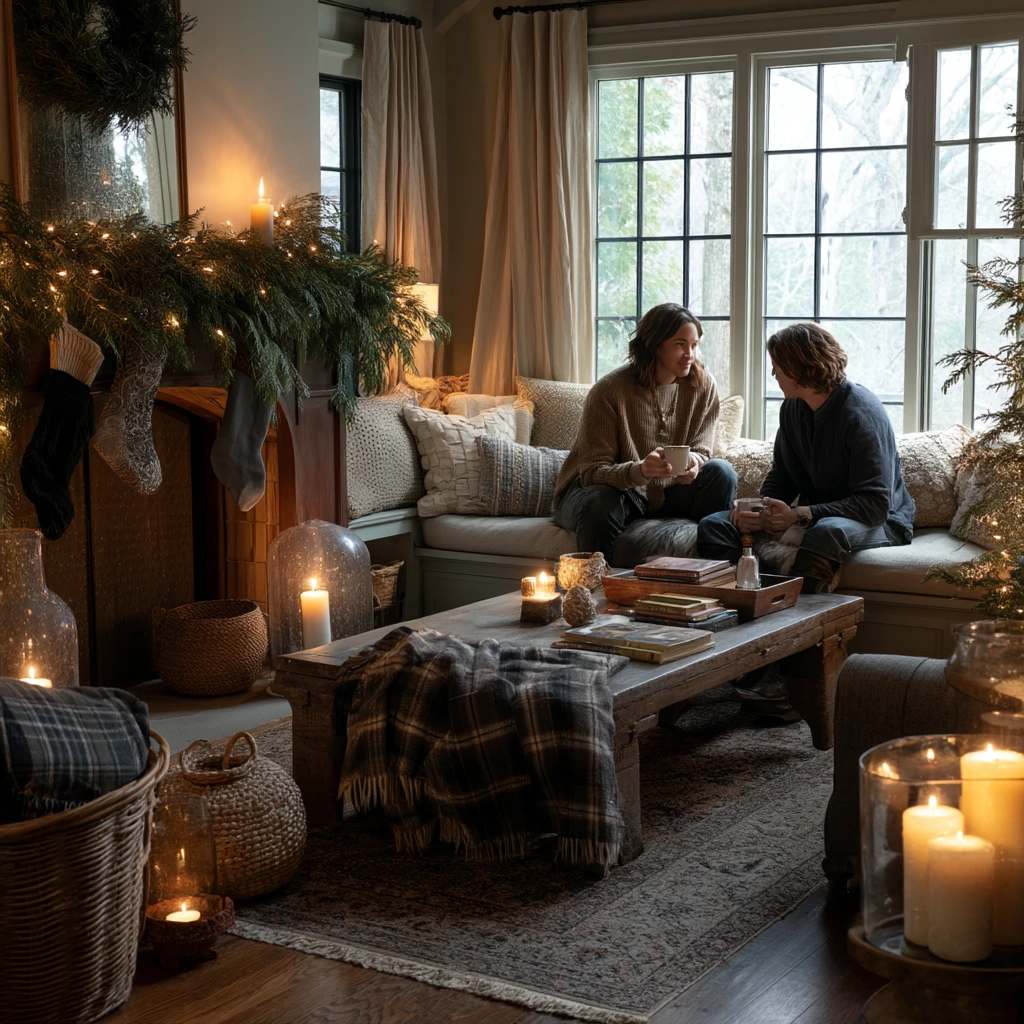 Seasonal Holiday Hearth Bench