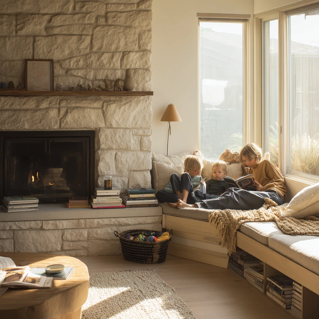 Cozy Family Hearth Bench