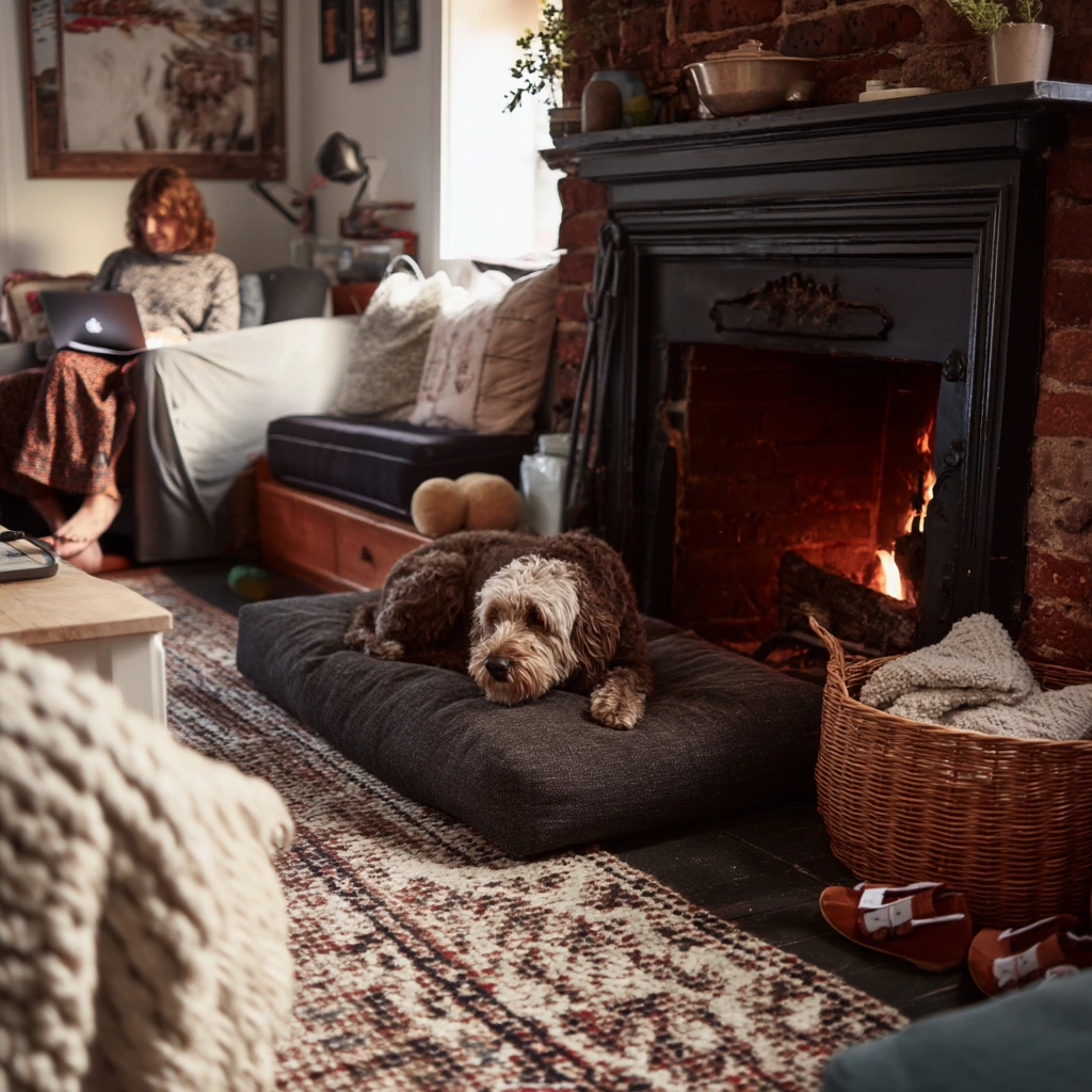 Pet-Friendly Fireplace Seating