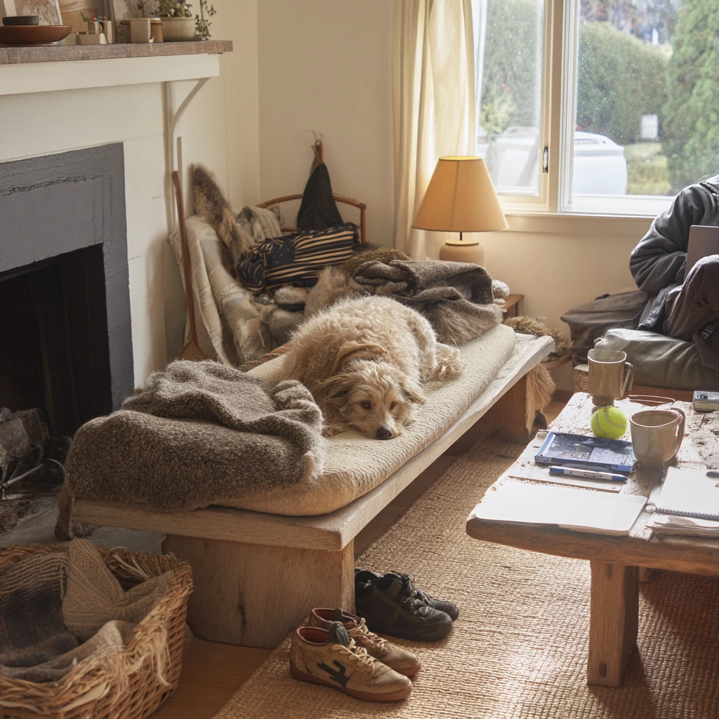 Pet-Friendly Fireplace Seating