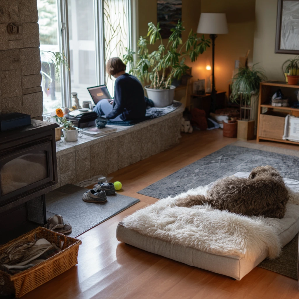 Pet-Friendly Fireplace Seating