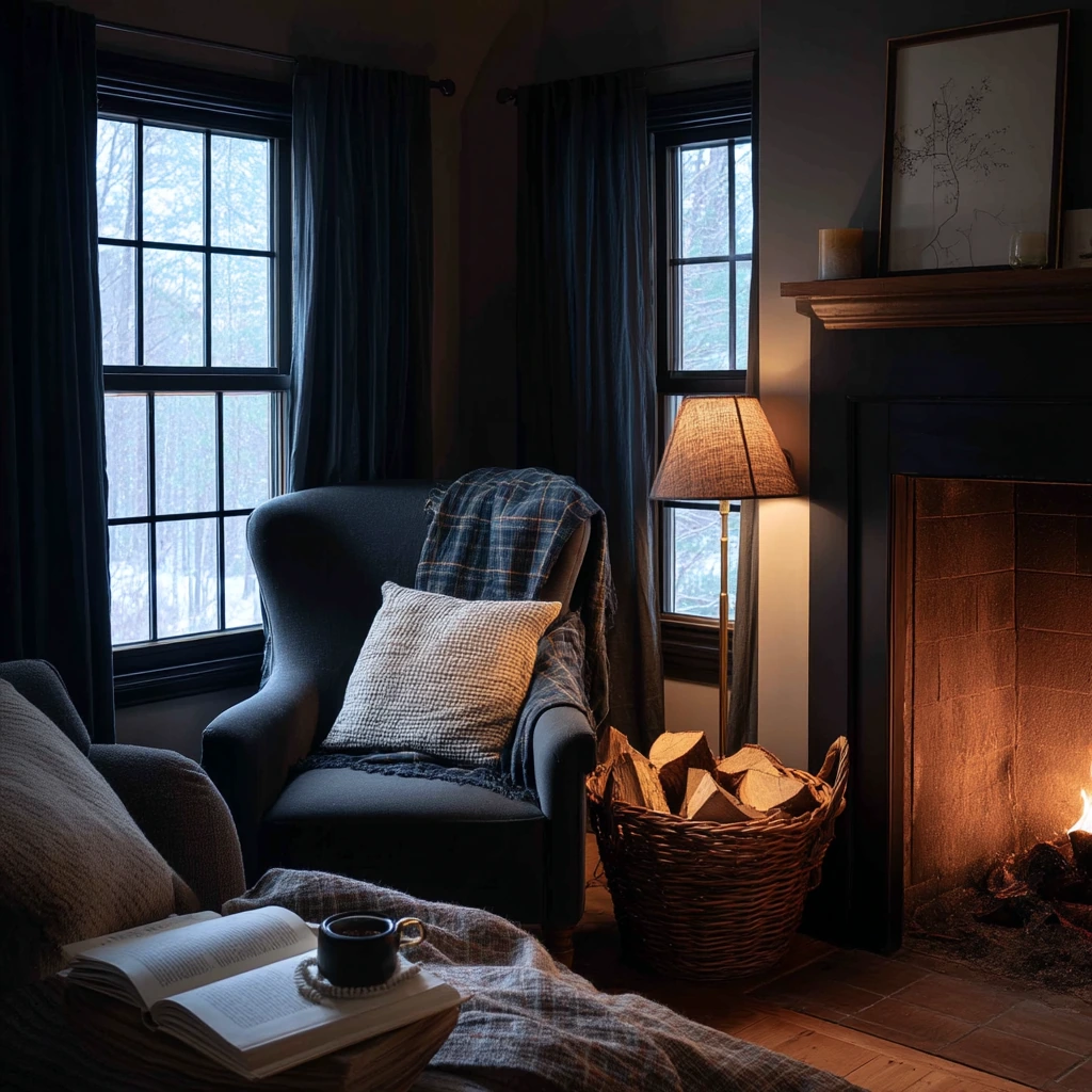 Cozy Winter Hearth Moment