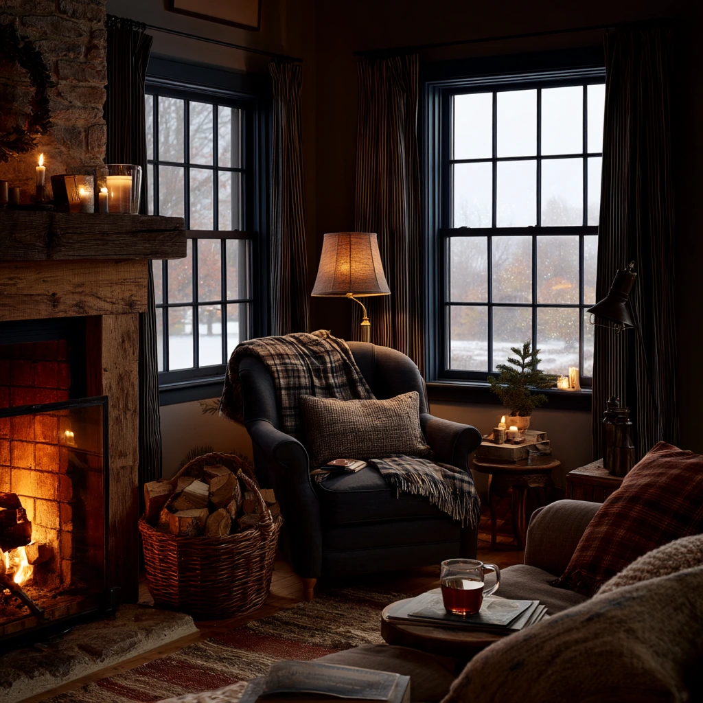 Cozy Winter Hearth Moment