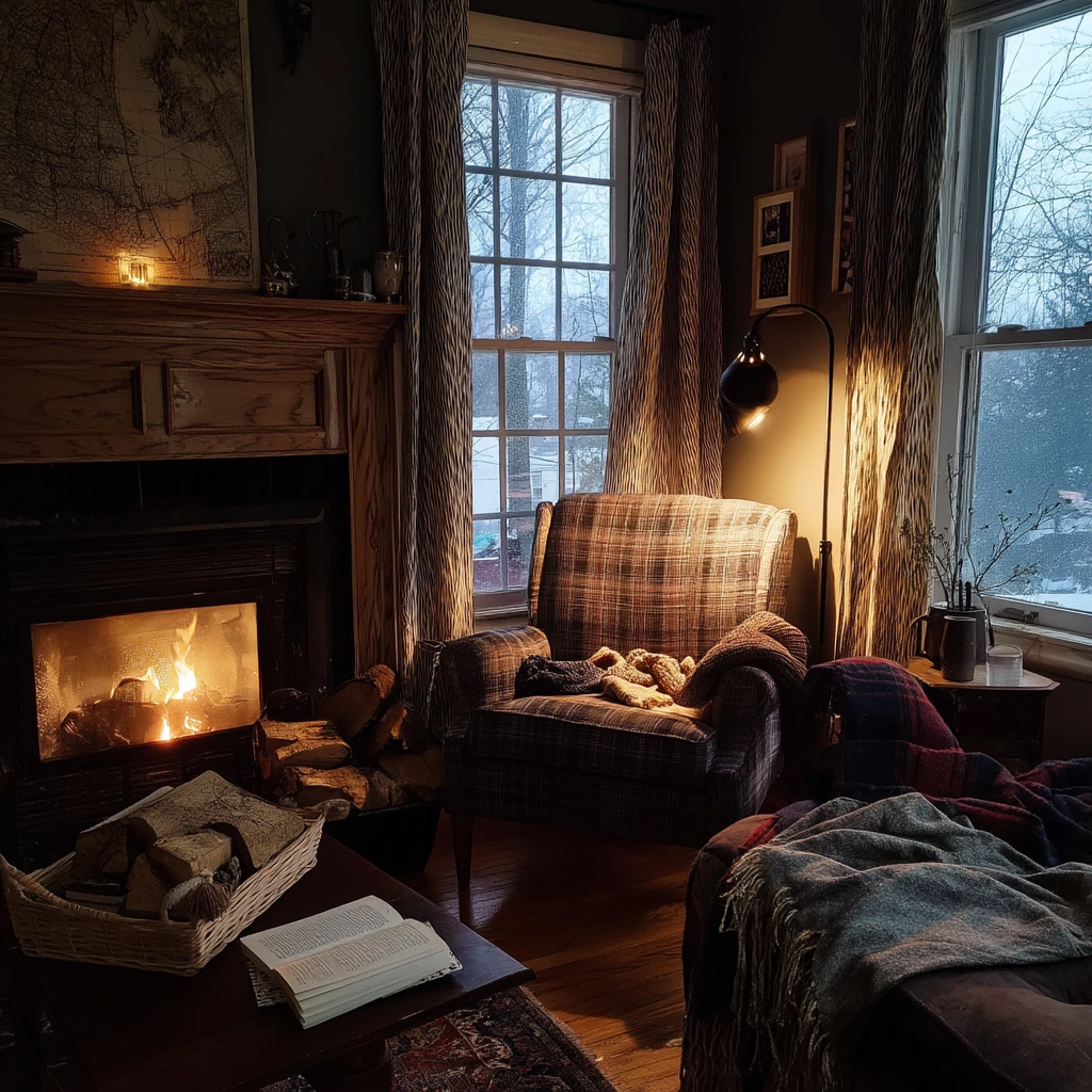 Cozy Winter Hearth Moment