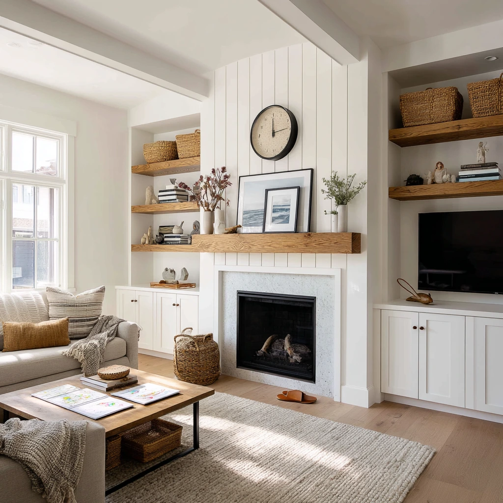 Modern Farmhouse Hearth with Everyday Warmth