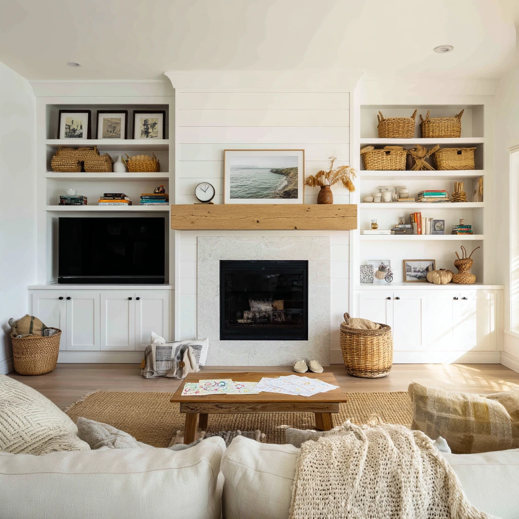 Modern Farmhouse Hearth with Everyday Warmth