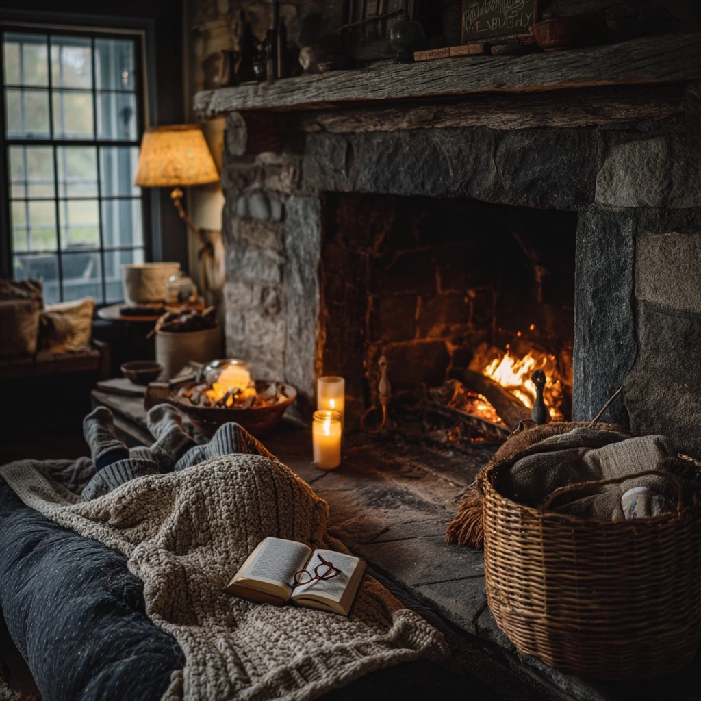 Winter Evening with Layered Textures