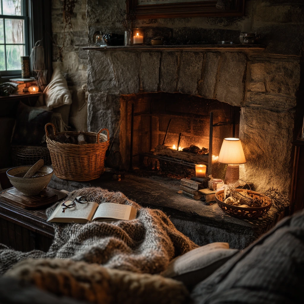 Winter Evening with Layered Textures