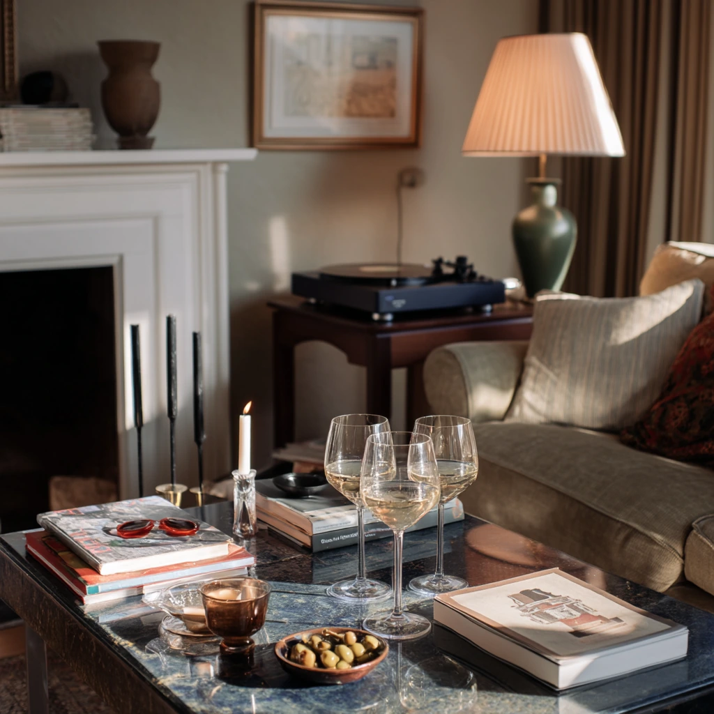 Entertaining Hearth with Warm Glow