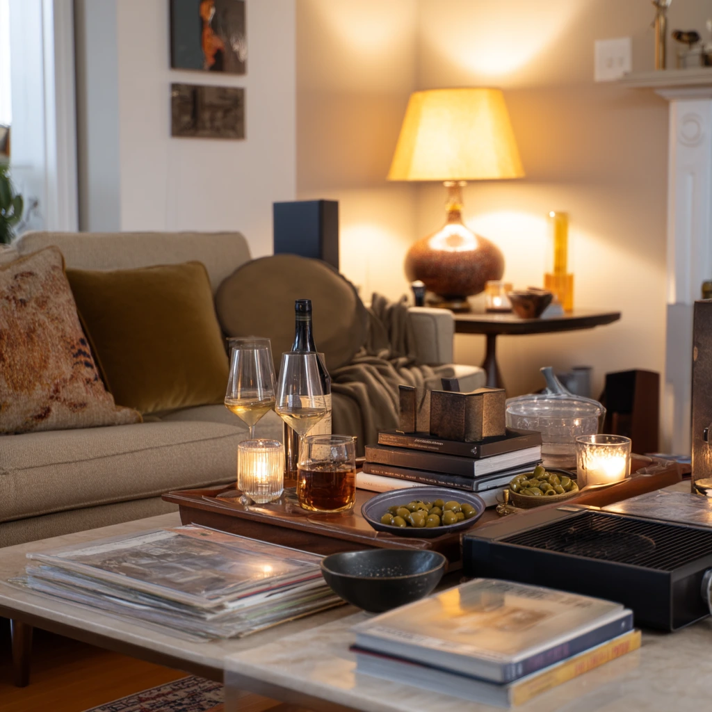 Entertaining Hearth with Warm Glow