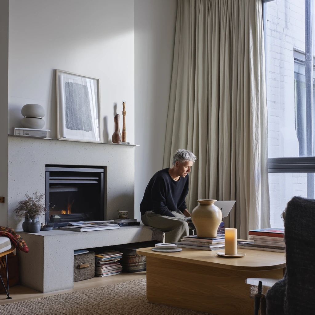 Small Apartment Hearth with Smart Storage