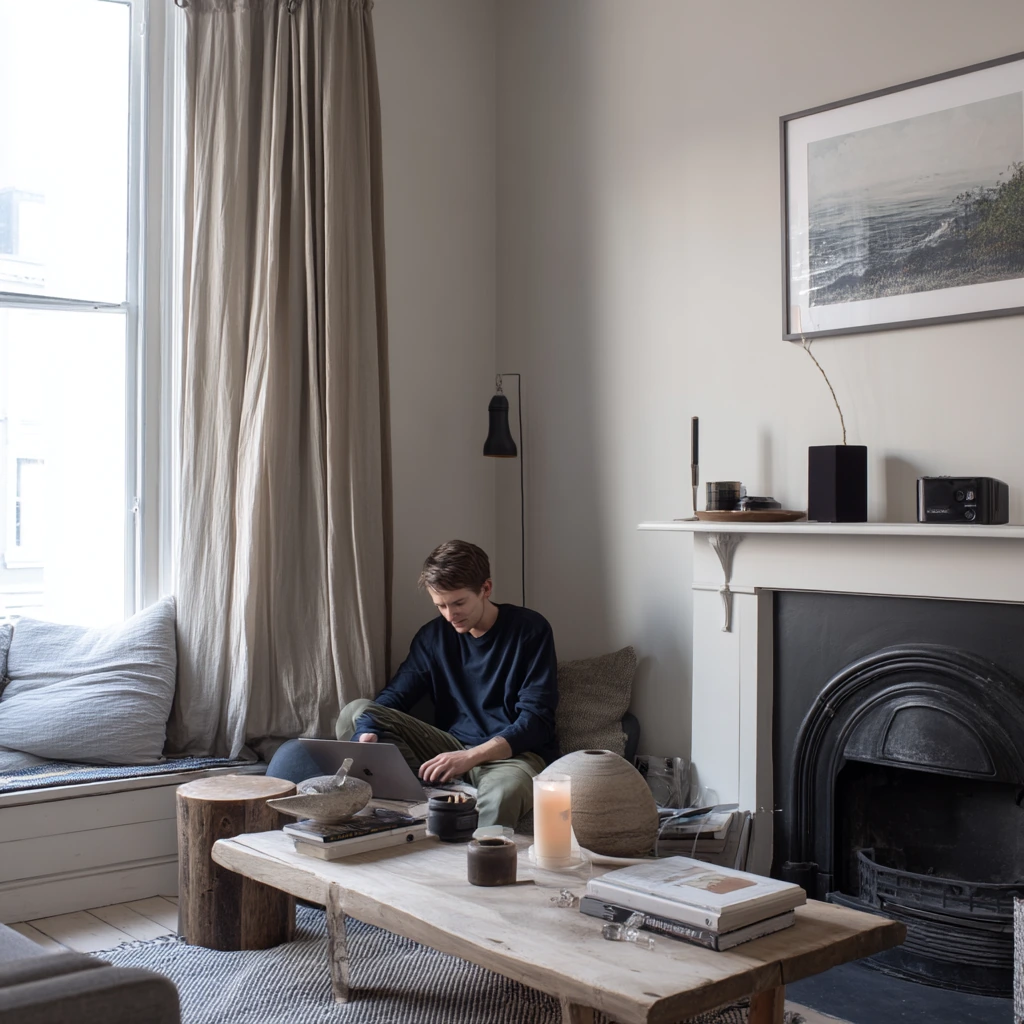 Small Apartment Hearth with Smart Storage