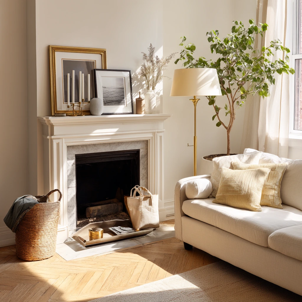 Renter-Friendly Mantel Glow