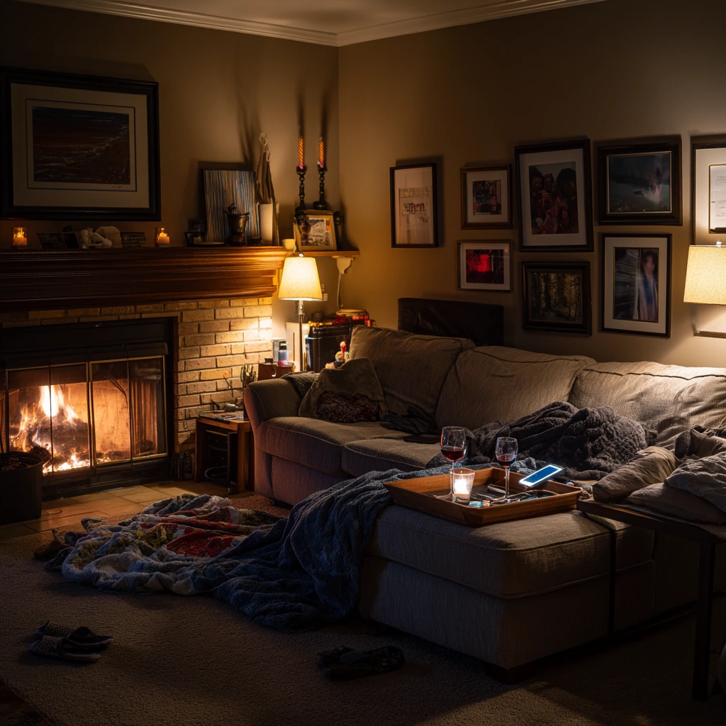Fireplace Lighting for a Night-In