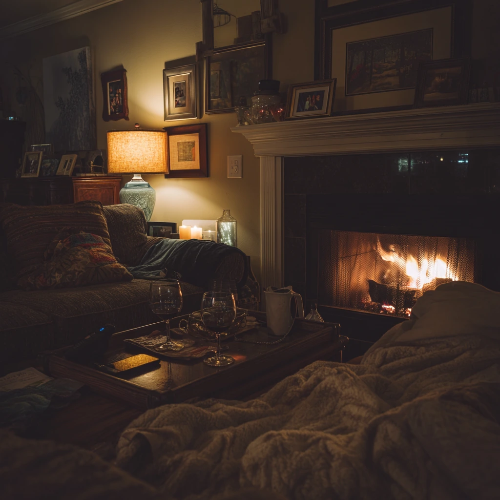 Fireplace Lighting for a Night-In