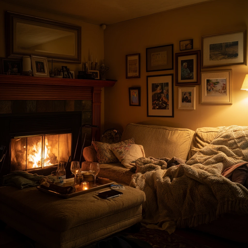 Fireplace Lighting for a Night-In