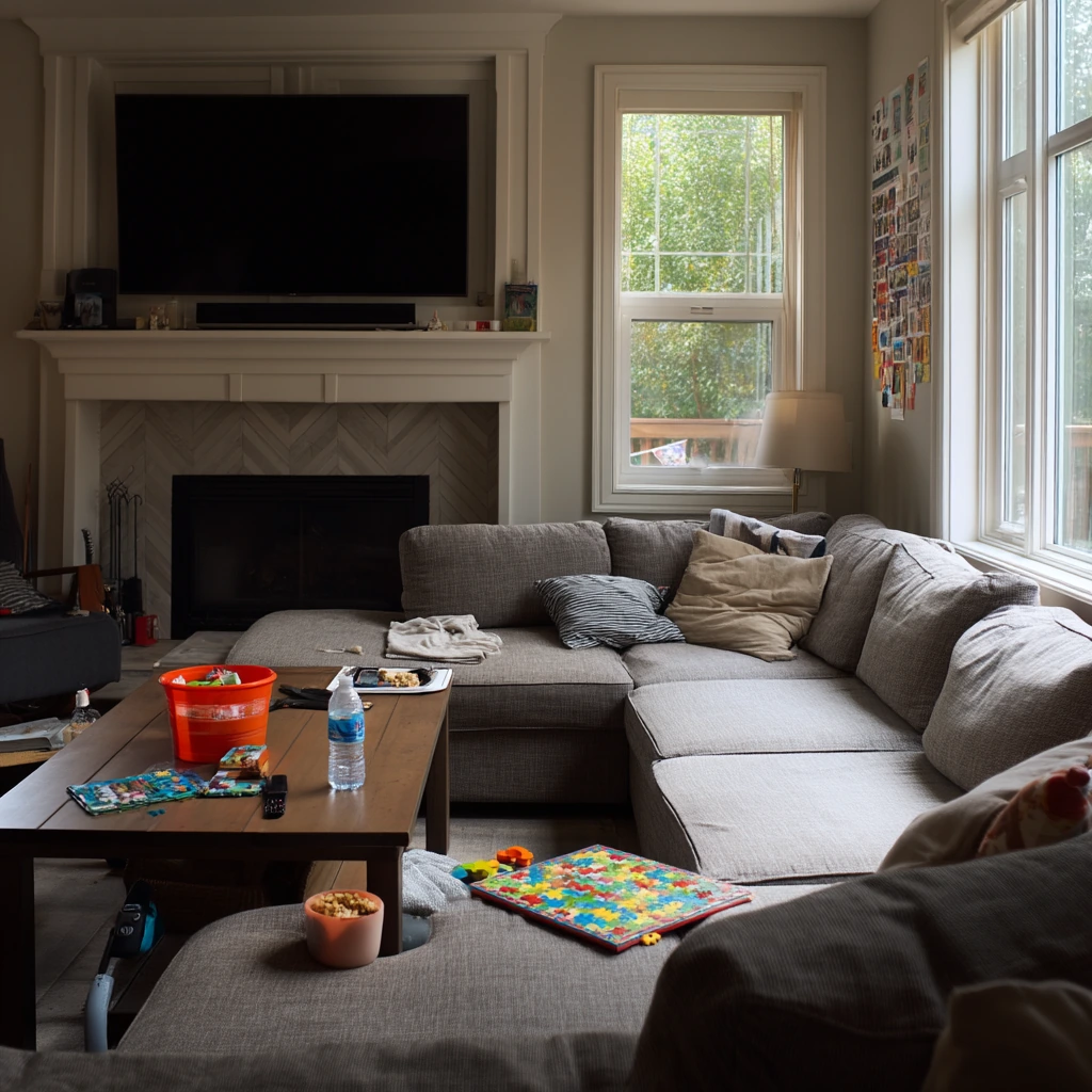 Family Room Fireplace and TV Balance