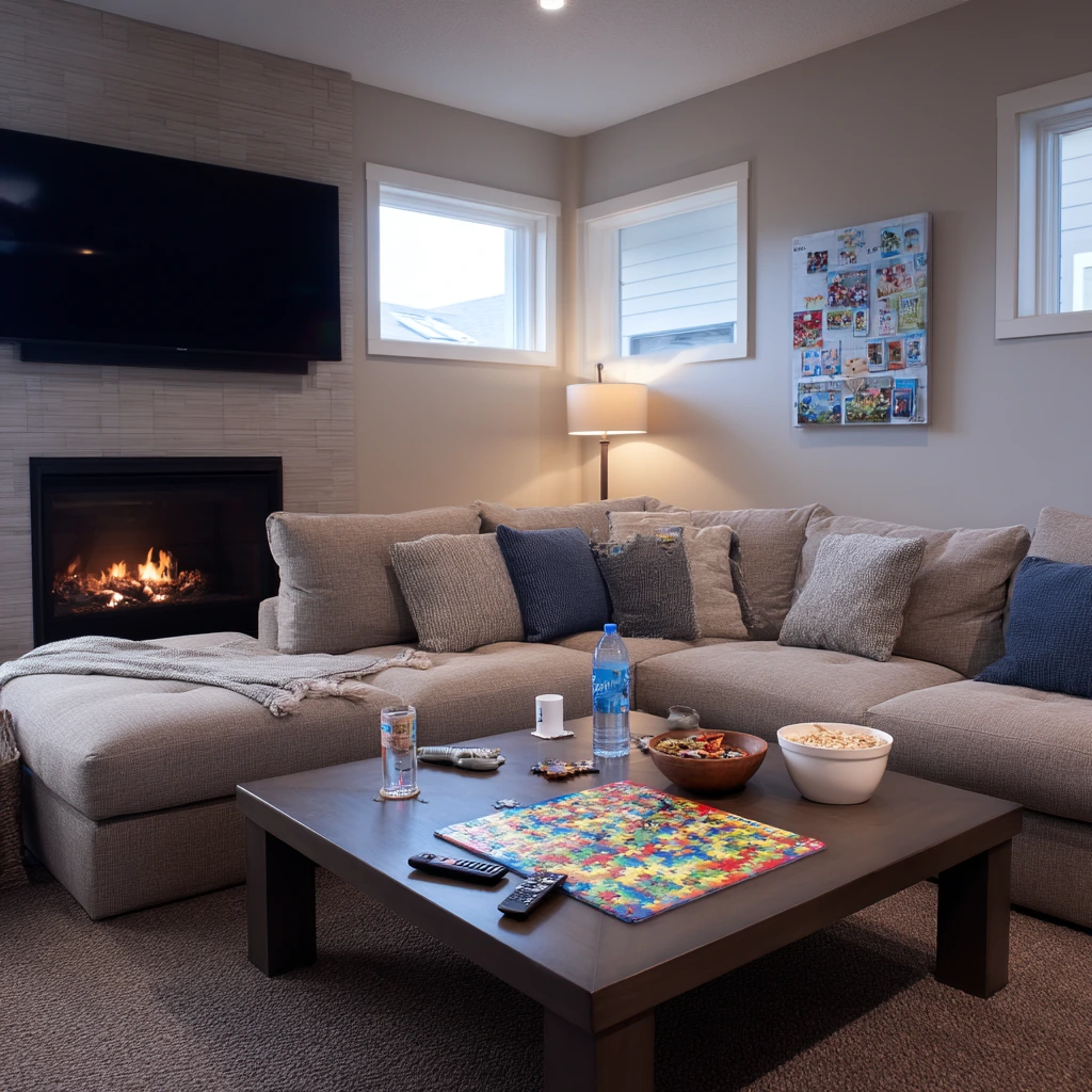 Family Room Fireplace and TV Balance