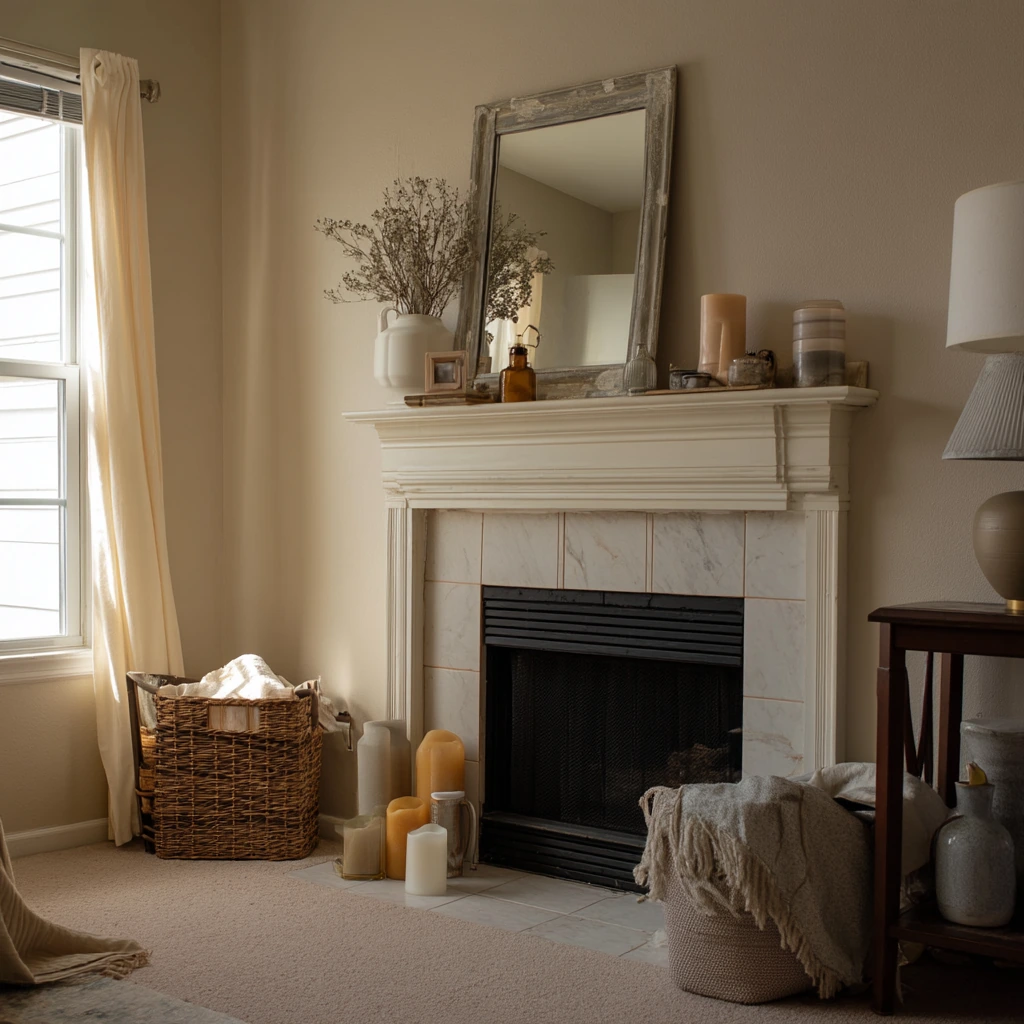 Budget Fireplace Refresh in a Starter Home