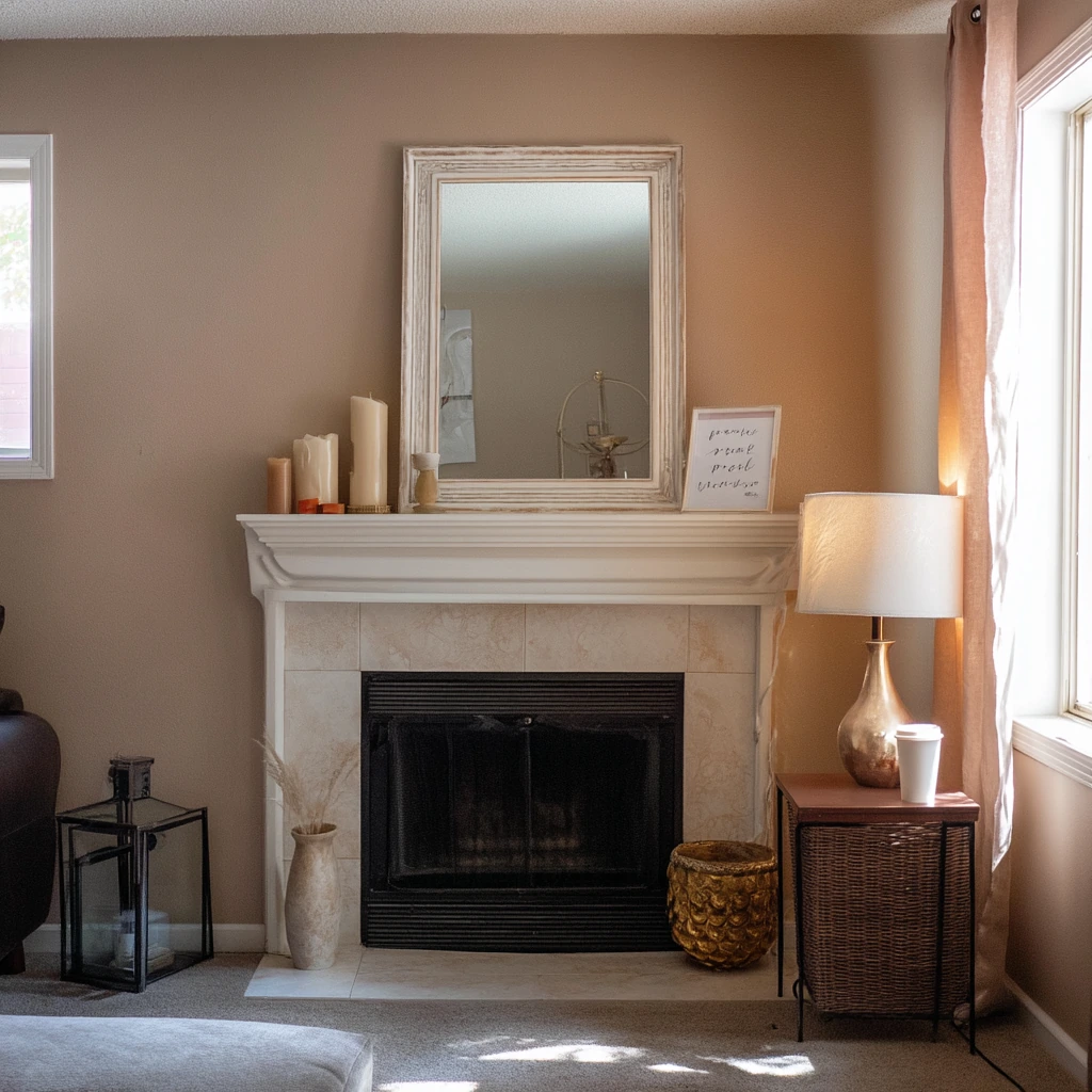 Budget Fireplace Refresh in a Starter Home