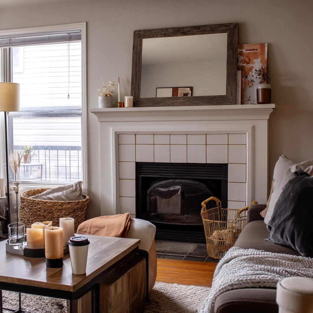 Budget Fireplace Refresh in a Starter Home