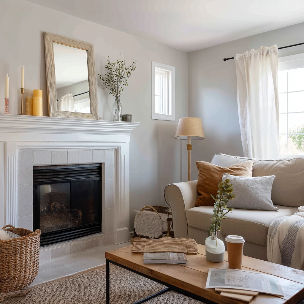 Budget Fireplace Refresh in a Starter Home
