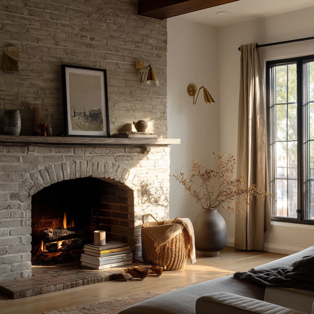 fireplace mantel lighting ideas
