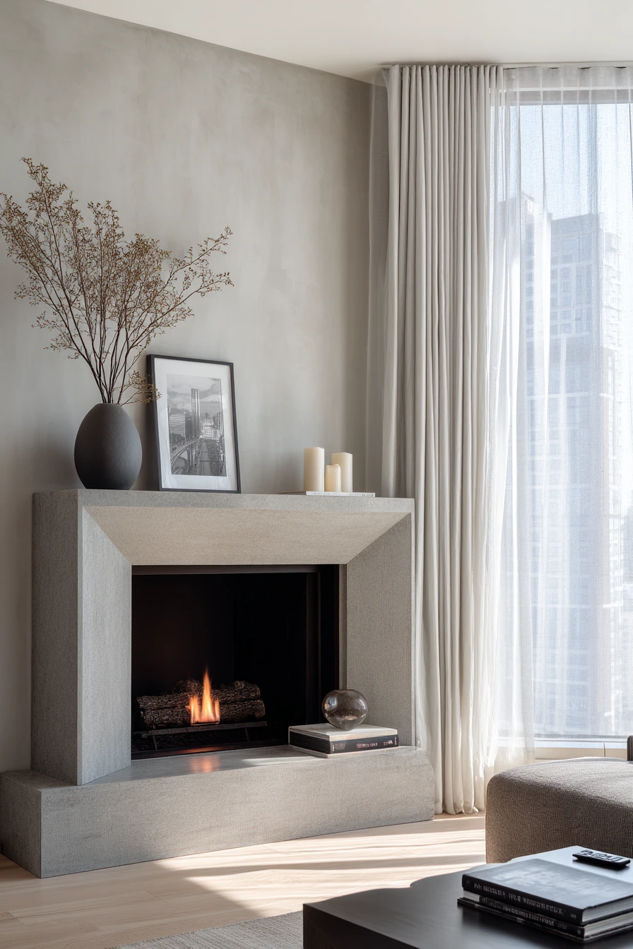 Minimal Mantel With Hidden LED Strip