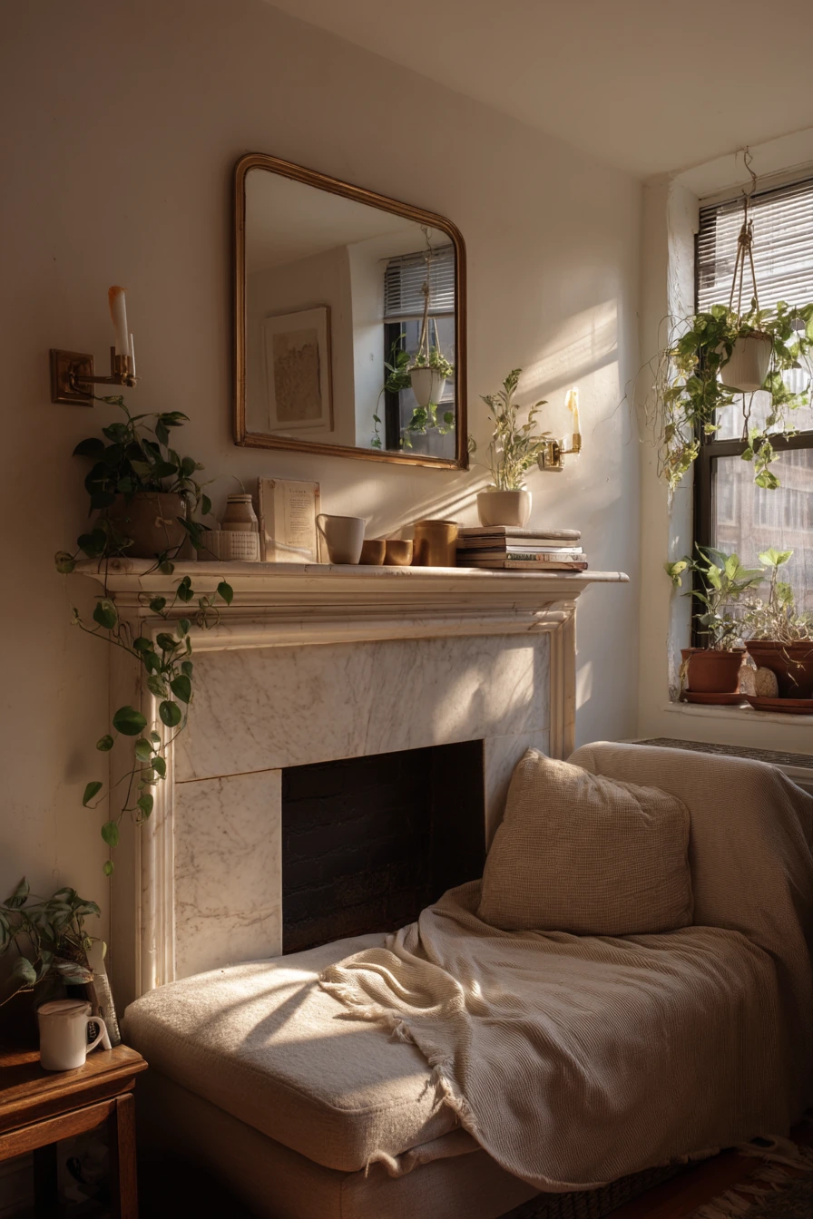 Tiny Living Room, Big Sconce Impact