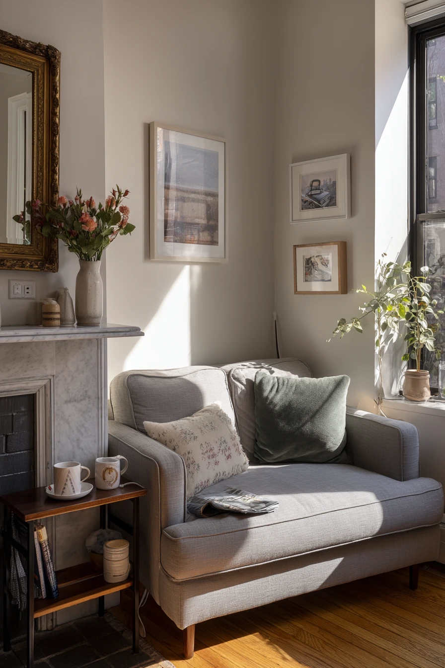 Tiny Living Room, Big Sconce Impact