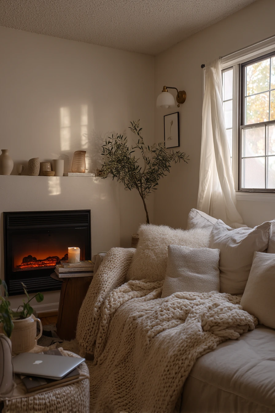 Renter-Friendly Sconce Swap Above the Mantel