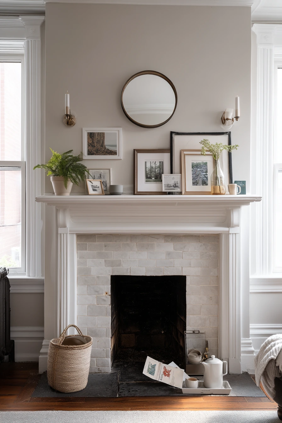 Renter-Friendly Fireplace Mantel Update