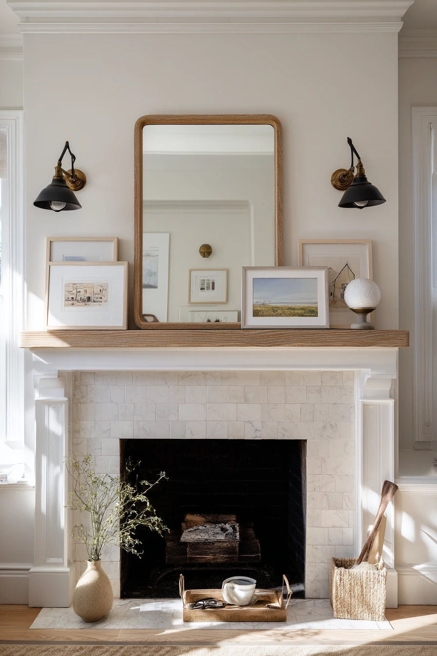 Renter-Friendly Fireplace Mantel Update