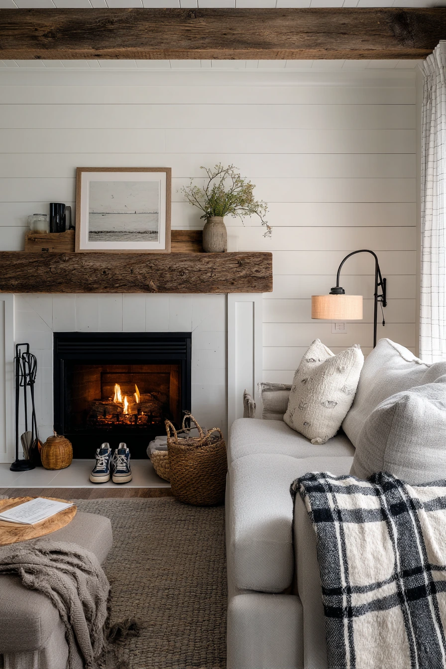 Modern Farmhouse Fireplace Wall for Everyday Living