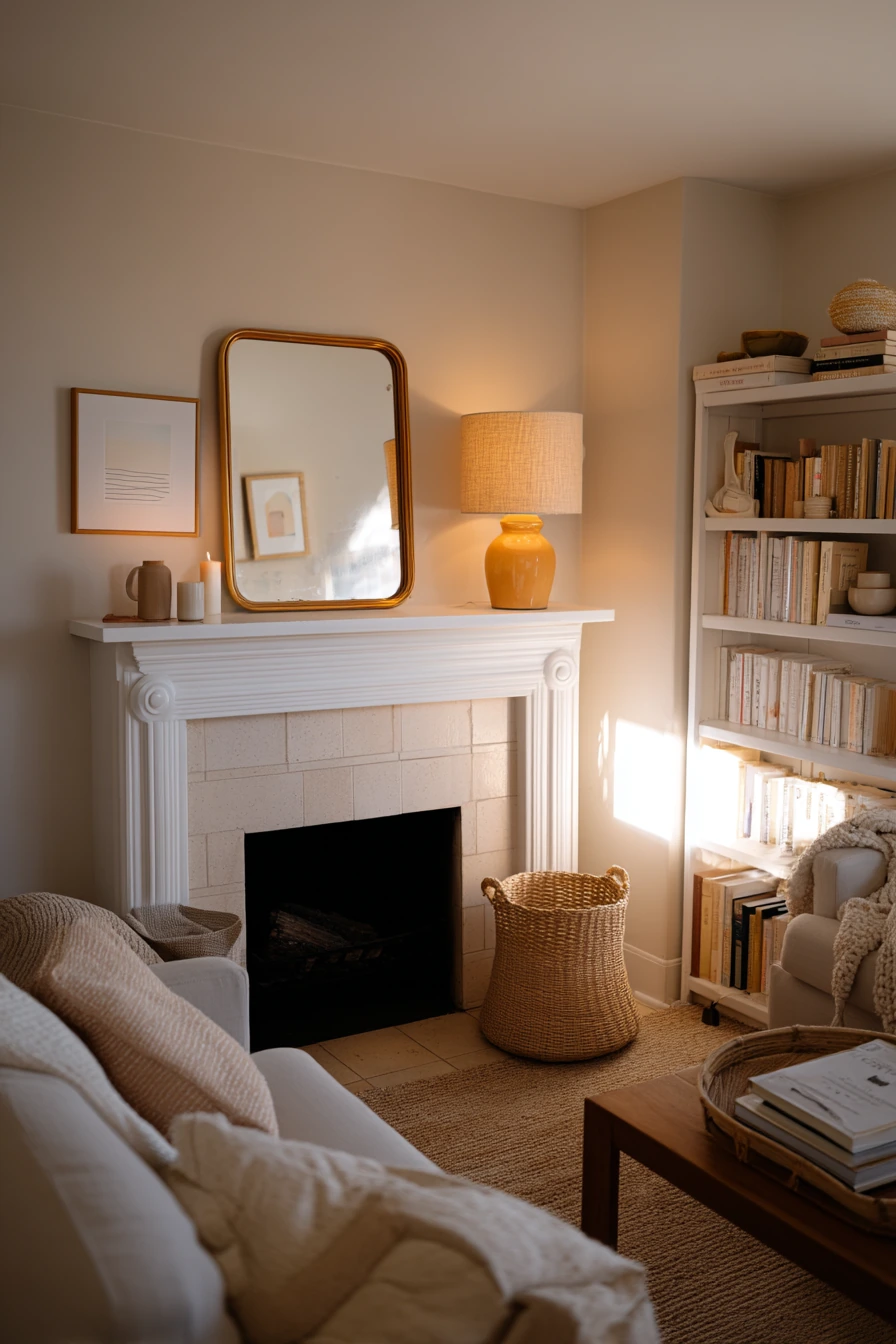 Renter-Friendly Fireplace Styling