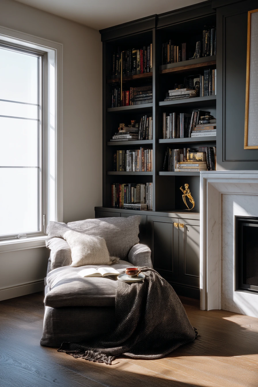 Reading Corner by the Hearth