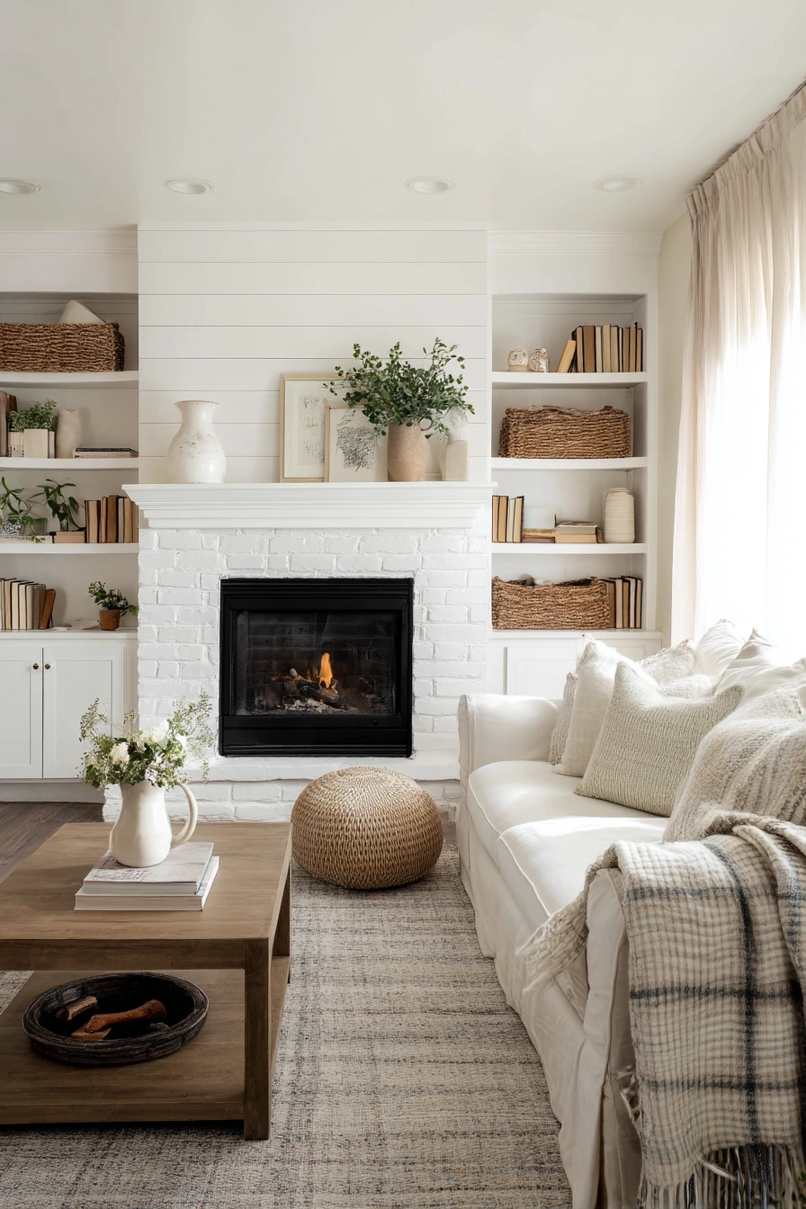 Modern Farmhouse Hearth Wall