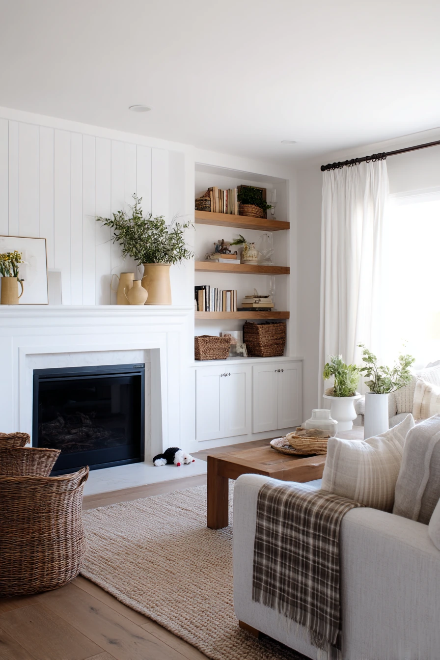 Modern Farmhouse Hearth Wall