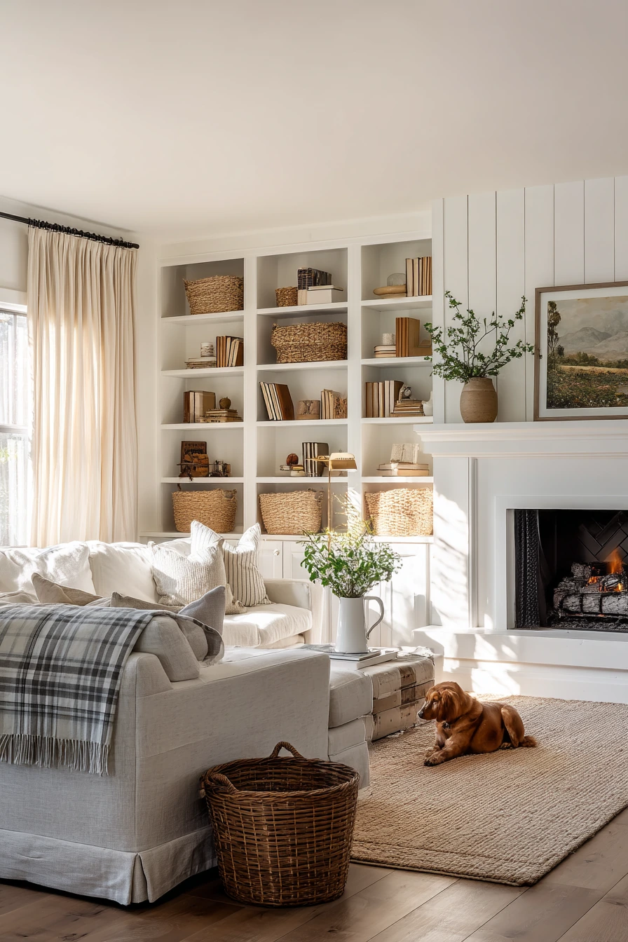 Modern Farmhouse Hearth Wall